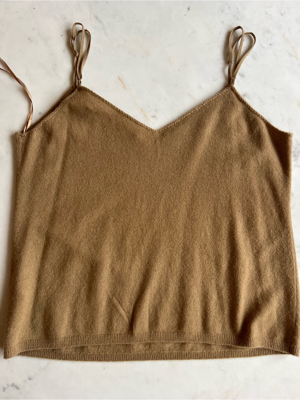 Vince Camel 100% Cashmere V-Neck Cami Tank (Size M) - Picture 2 of 4